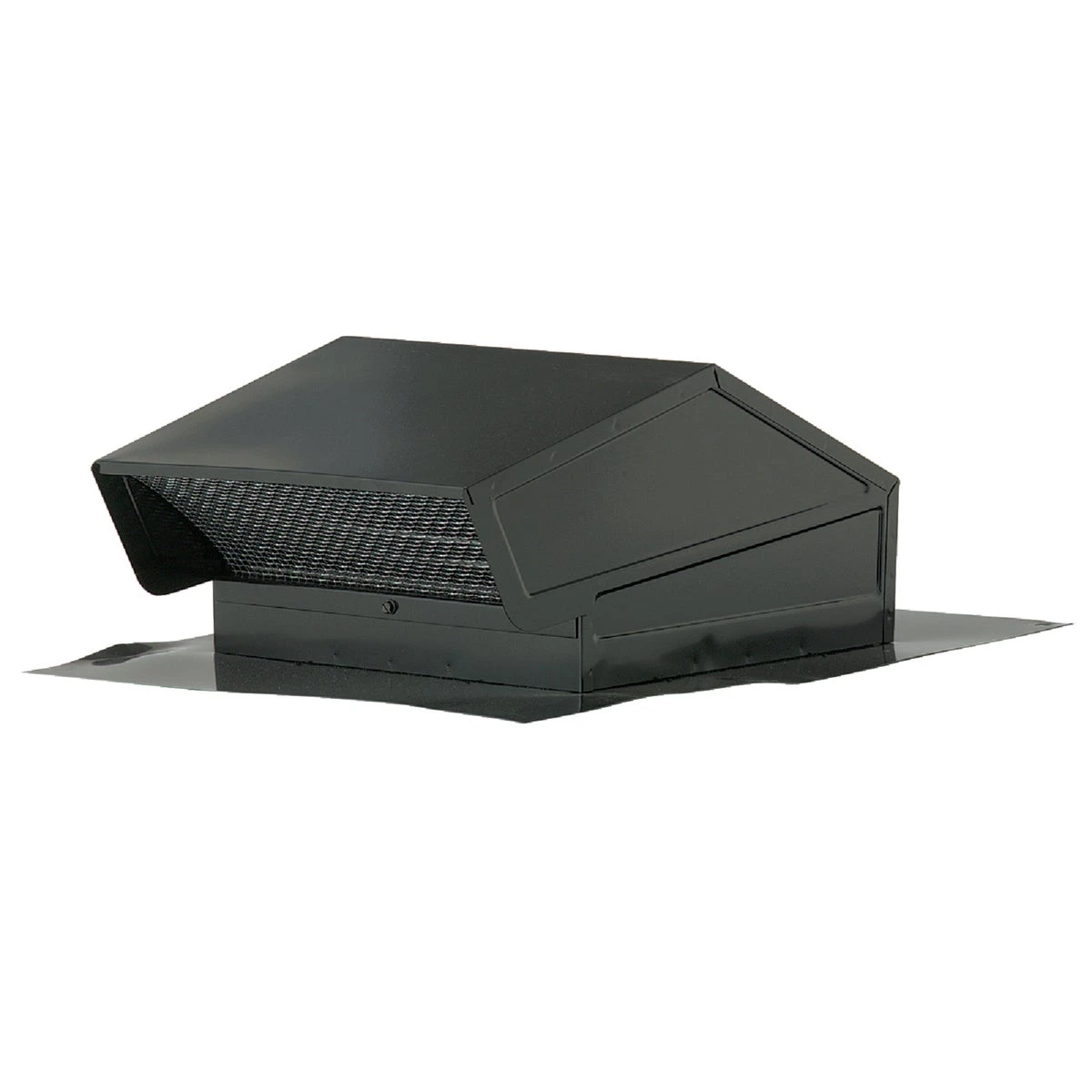 Rectangular Steel Roof Cap With Black Enamel Finish, 8 Inch