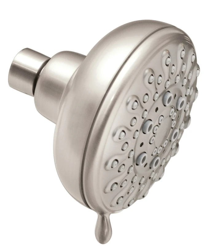 Shower Head With Five Spray Functions, Fixed Mount, Spot-resistant Brushed Nickel Finish