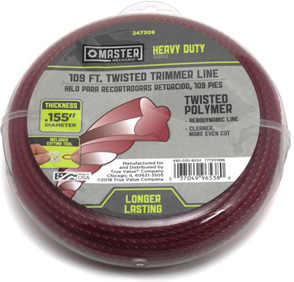 Heavy-duty String Grass Trimmer Line, Orange Yellow, 0.155 In. Dia. X 109 Ft.