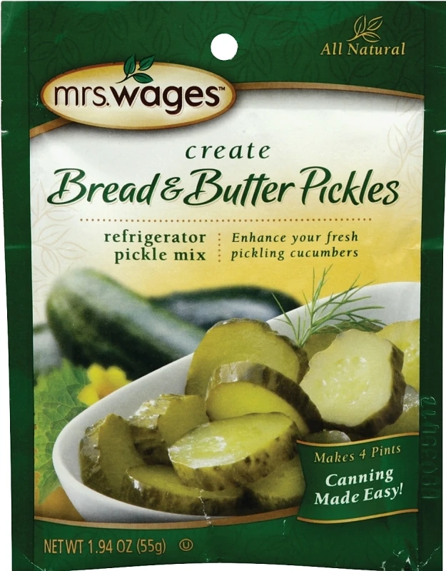 Bread And Butter Refrigerator Pickle Mix, 1.9 Ounce Packet