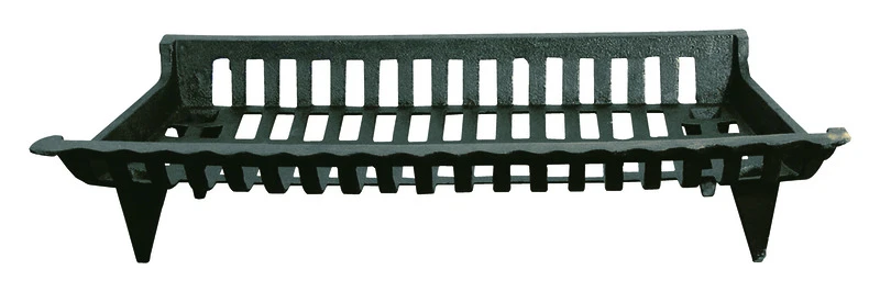 Cast Iron Fireplace Grate, Black Finish, 30 Inch Width