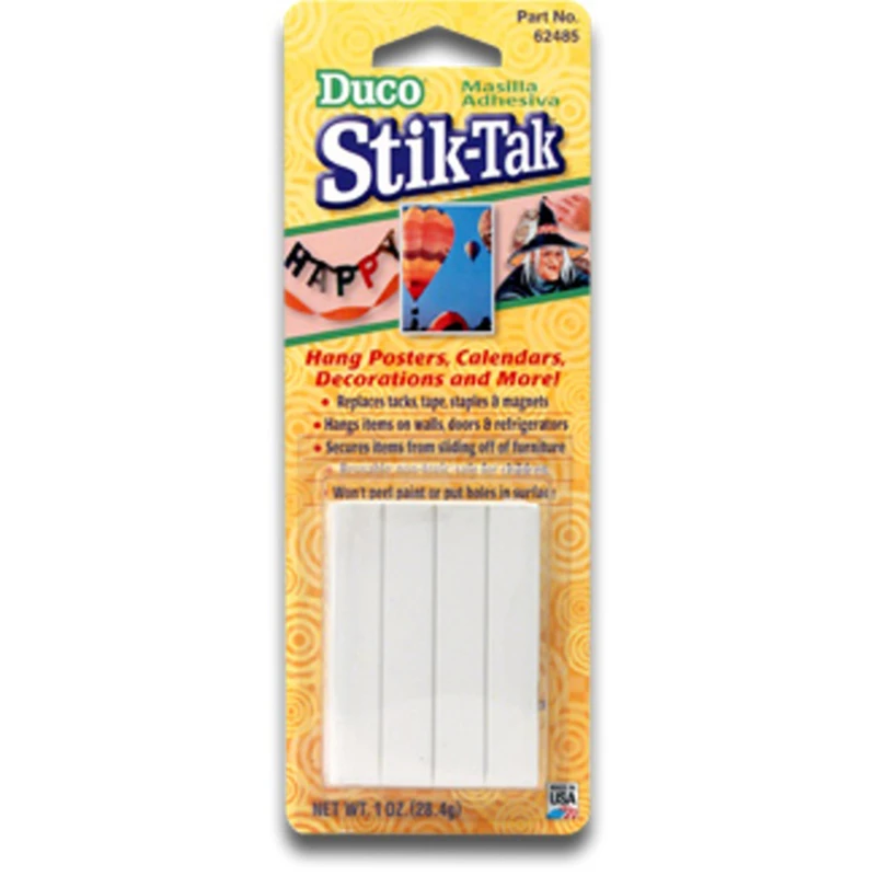 Stik-tak Reusable White Adhesive, 1 Ounce Tube