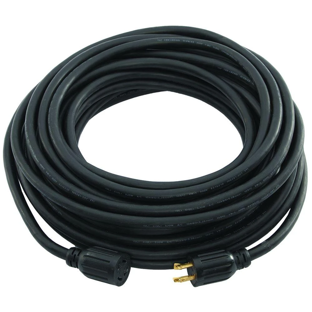 50-foot Generator Power Cord With Nema L14-30 Connector For Heavy Duty Use