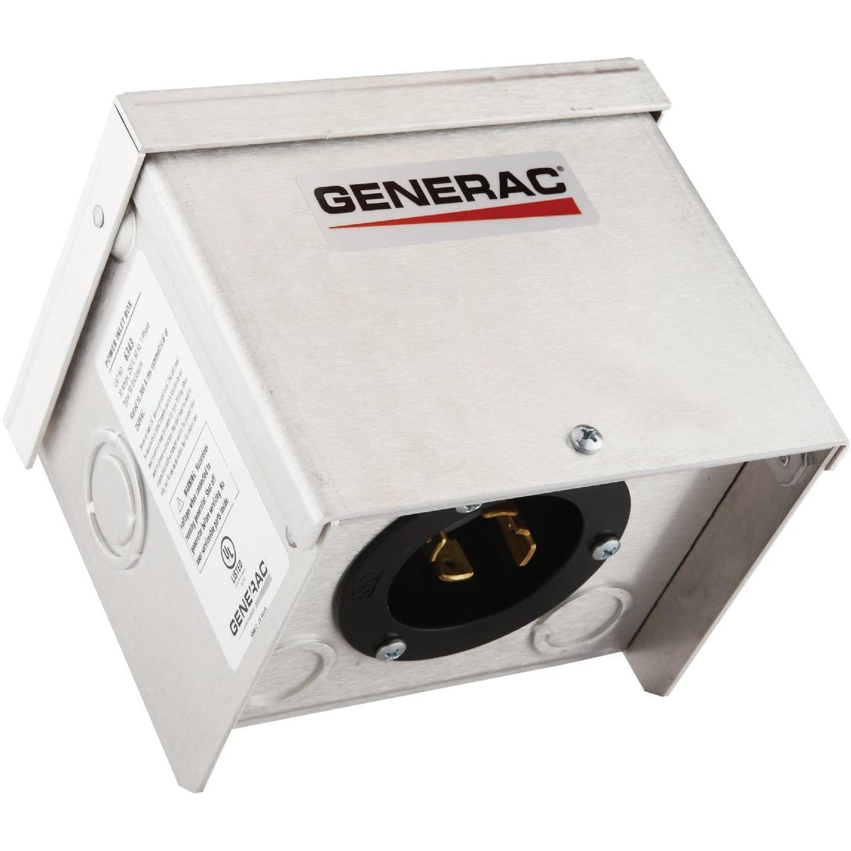 Generator Power Inlet Box Aluminum 30 Amp Durable Weather Resistant