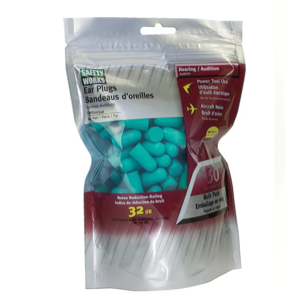 Foam Ear Plugs, Noise Reduction, 80 Pair Pack