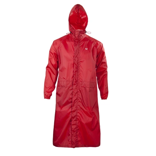 Economy Red Disposable Poncho, One Size Fits All