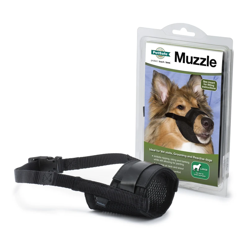 Large Black Dog Muzzle For Comfortable And Secure Fit