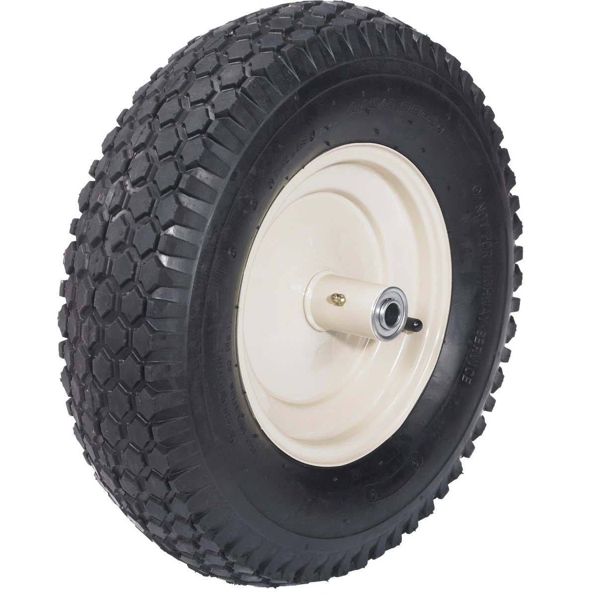 16-inch Knobby Wheelbarrow Tire, 4-ply Durable Construction