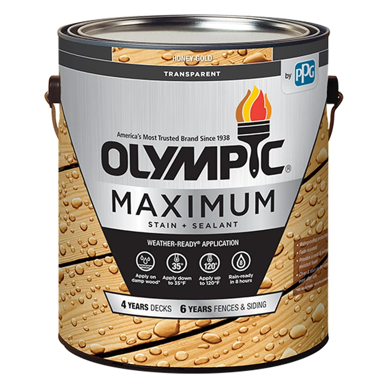 Maximum Stain And Sealant In One Transparent Honey Gold Tone 1 Gallon