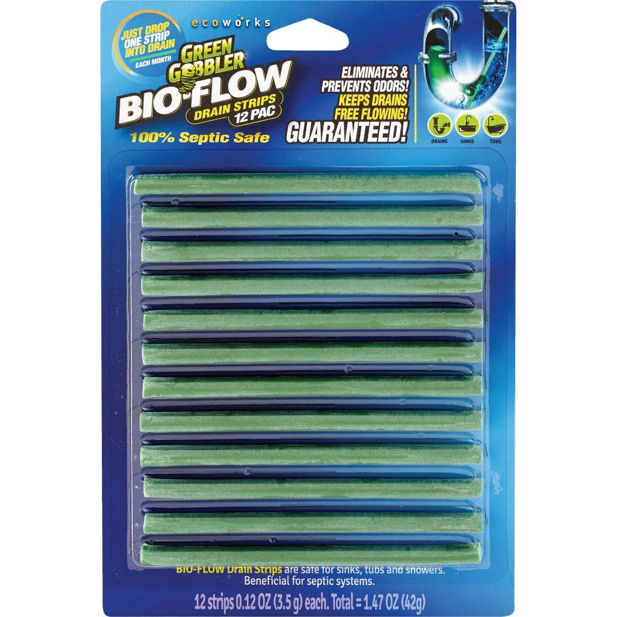 Bio Flow Drain Deodorizing Strips, 12-ct.
