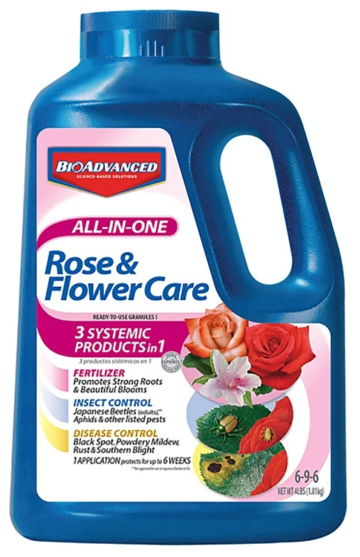 All-in-one Rose Fertilizer Granules, 4 Pound Bag, Complete Nutrient Formula For Roses