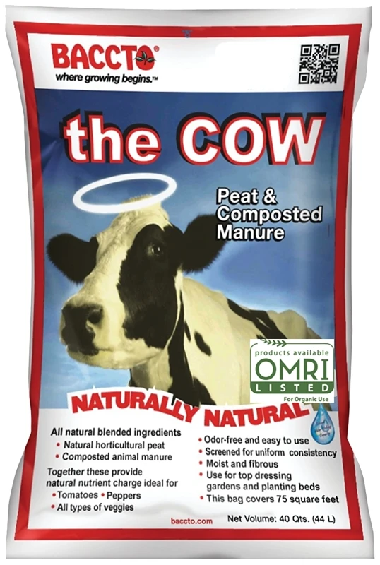 The Cow Organic Compost And Manure, 40 Quart Bag, Natural Soil Amendment