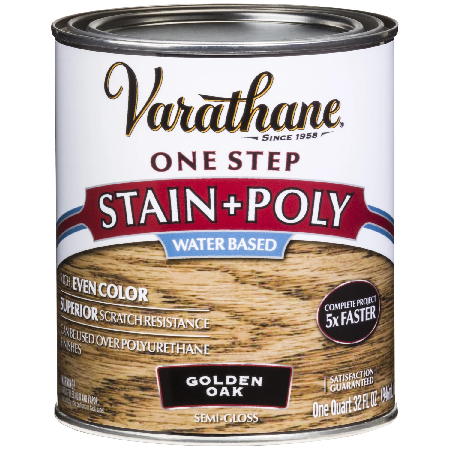 Water-based Stain And Polyurethane, Golden Oak Finish, 1 Quart