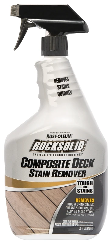 Rocksolid Composite Deck Stain Remover, 32 Ounce Bottle