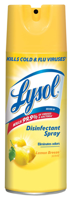 12.5 Oz. Lemon Breeze Disinfectant Spray - Kills Germs & Odors
