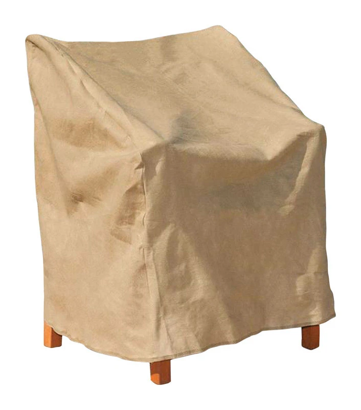 Tan High-back Chair Cover For Dining Or Office Chairs