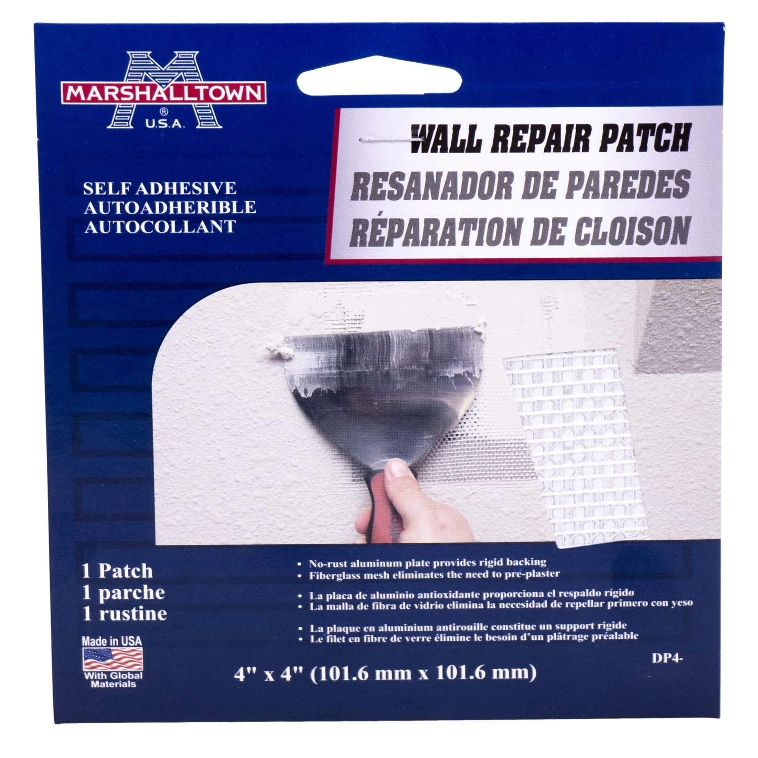 Drywall Patch Kit 4 Inch By 4 Inch Includes Patch And Repair Materials