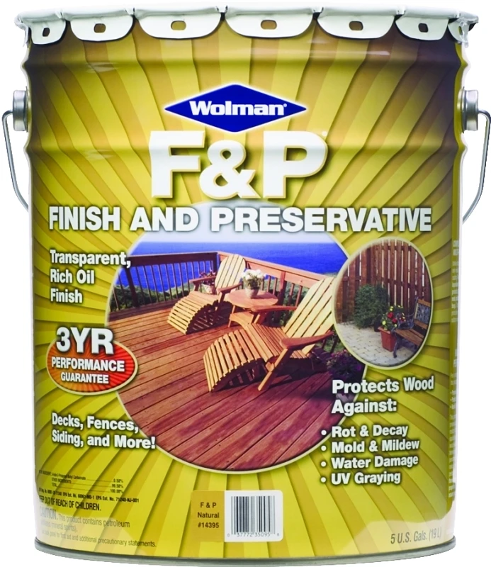 5 Gallon Wolman F&p Redwood Exterior Wood Stain Finish And Preservative