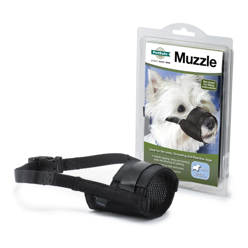 Black Dog Muzzle Small Size Adjustable Comfortable Fit