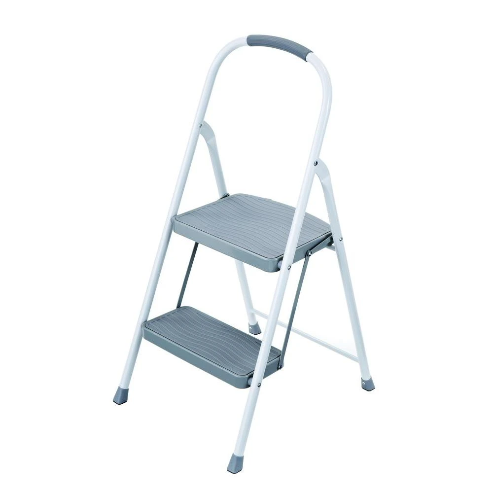 Two-step Steel Step Stool With Non-slip Treads And Durable Construction