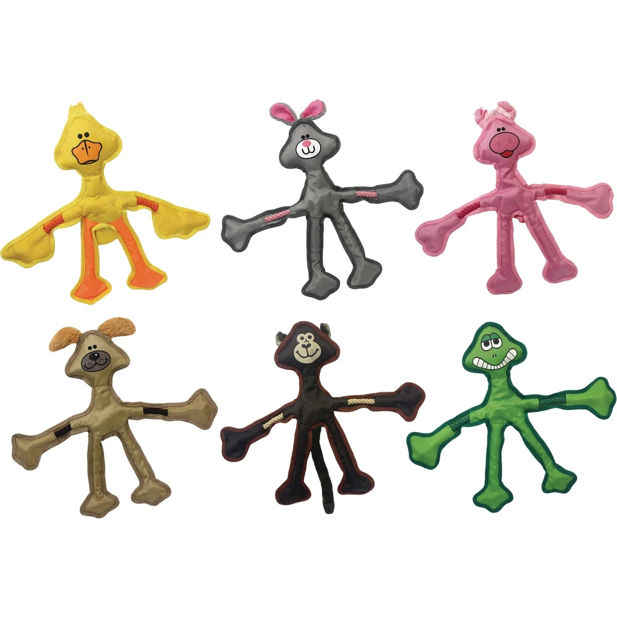 Skele-ropes Squeaky Dog Toy Assorted Styles 15 Inch Durable Rope Chew Toy