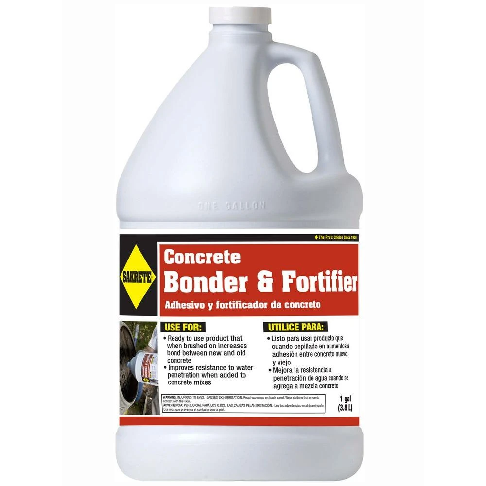 Concrete Bonder And Fortifier, 1 Gallon Bottle, Enhances Concrete Strength And Adhesion