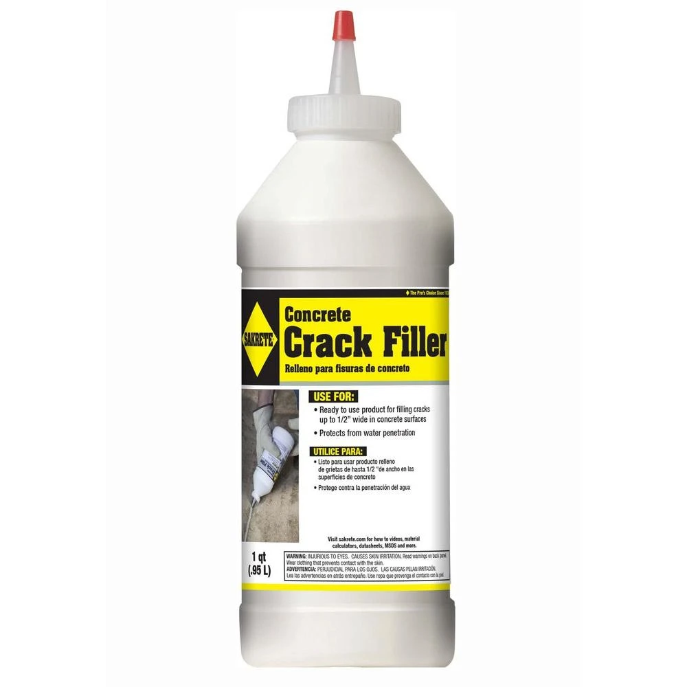 Concrete Crack Filler, 1 Quart Container, Durable And Weather Resistant