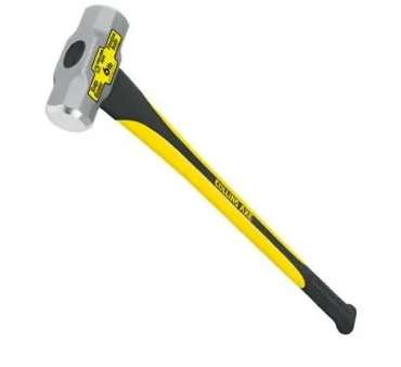 6 Pound Sledge Hammer With 34 Inch Fiberglass Handle For Heavy Duty Demolition