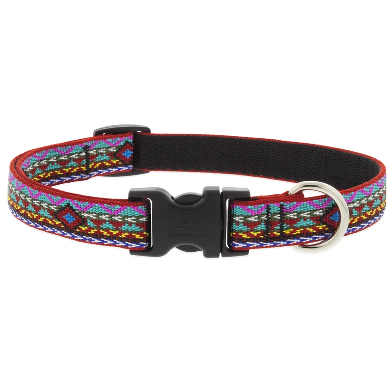 Adjustable Medium Dog Collar With El Paso Pattern, 0.75 Inch By 13 To 22 Inch