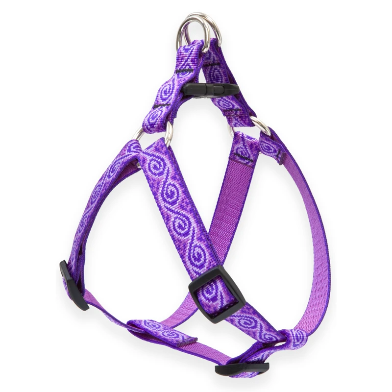 Step-in Non-restrictive Dog Harness Jelly Roll Pattern 3 Quarter Inch By 15 To 21 Inch Adjustable