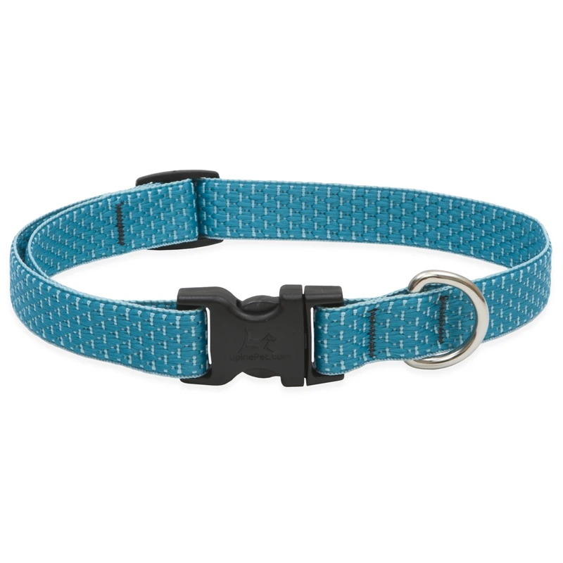 Eco-friendly Adjustable Dog Collar Tropical Sea Pattern 0.75 Inch By 9 To 14 Inches