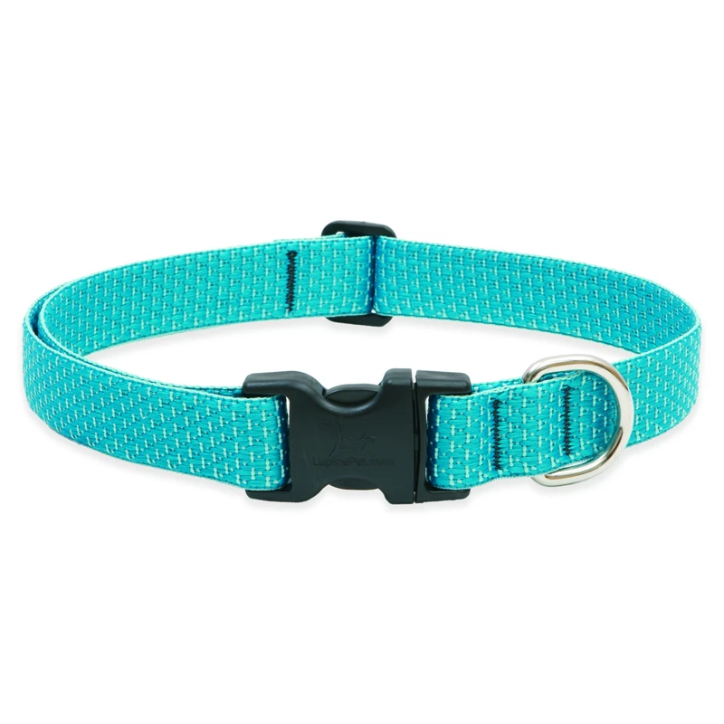 Eco Friendly Adjustable Dog Collar Tropical Sea Pattern 1 Inch By 16 To 28 Inches