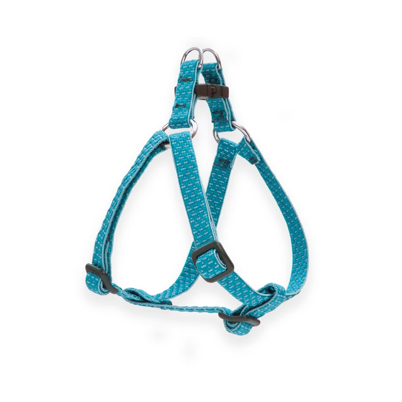 Eco Step-in Dog Harness Non-restrictive Tropical Sea Color Size Half Inch By Twelve To Eighteen Inches
