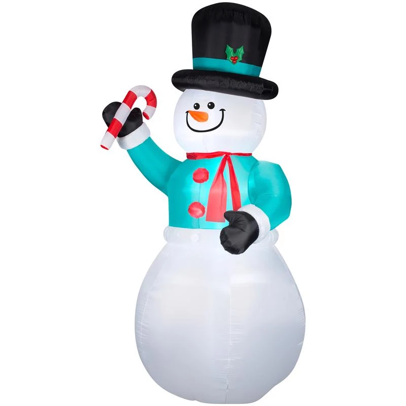 12-foot Christmas Inflatable Snowman Decoration With Led Lights