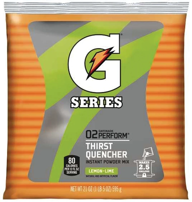 G Series Thirst Quencher Powder Packet, Lemon Lime, 21 Oz.