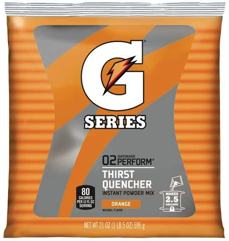 G Series Thrist Quencher Powder Packet, Orange, 21 Oz.