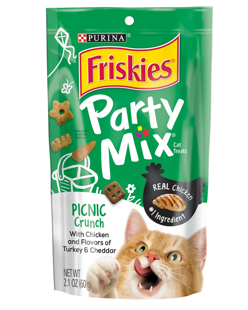 Cat Treats Picnic Party Mix, 2.1 Ounce Resealable Pouch