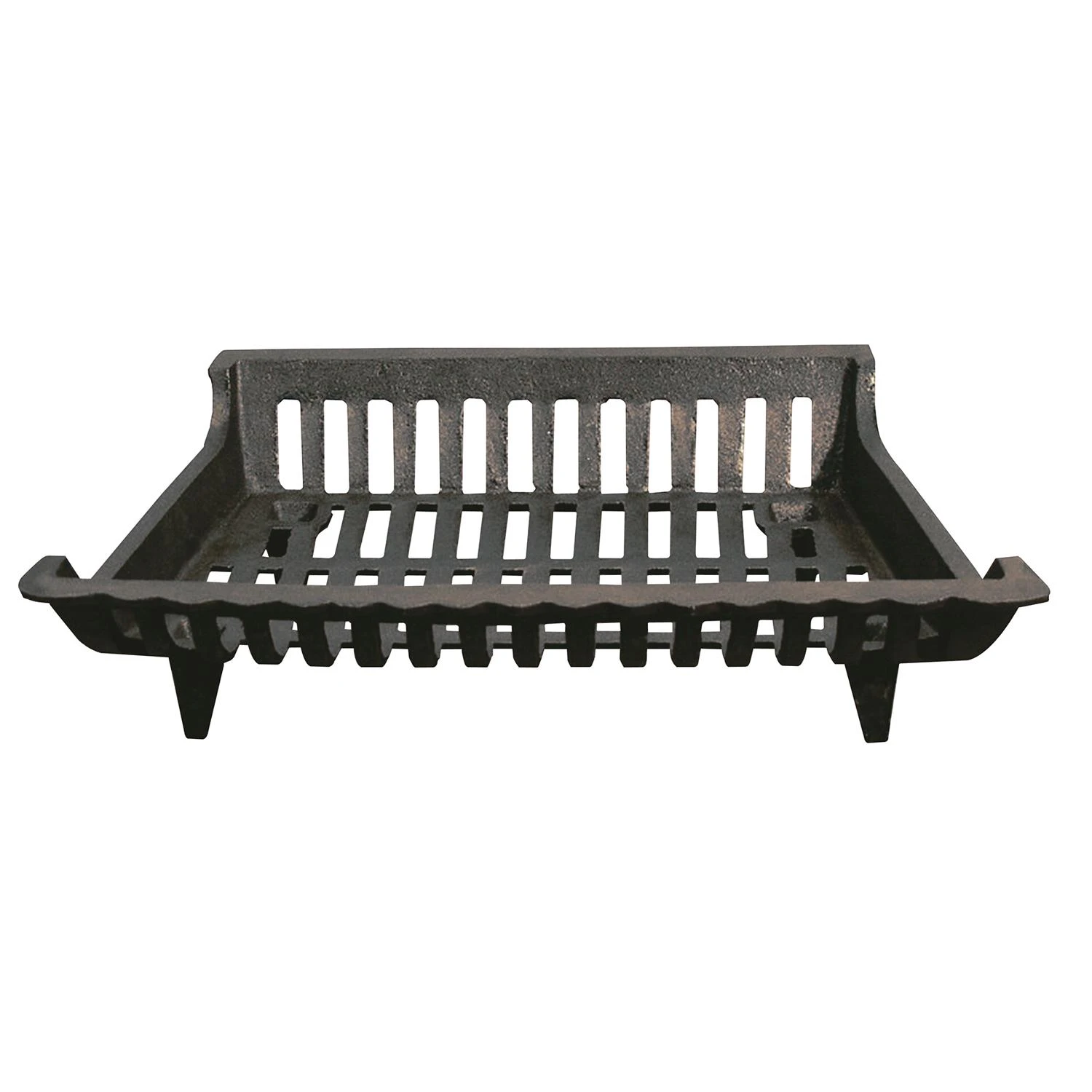 Cast Iron Fireplace Grate, Black Finish, 18 Inch Width, Durable Heavy Duty