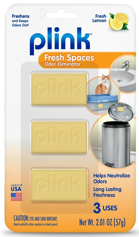 Bin Freshener Plink, Lemon Scent, 3-ct.