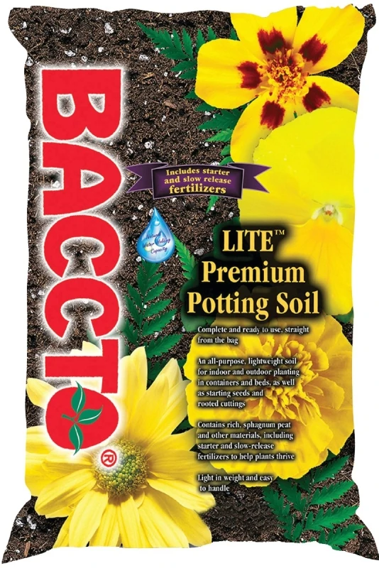 Lite Premium Potting Soil With Fertilizer, 40 Quart Bag