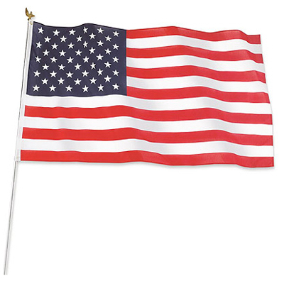 United States Flag Kit, Poly Cotton Blend, 3 Feet By 5 Feet
