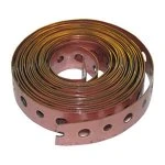 Copper-plated Steel Hanger Strap 3/4 Inch By 10 Feet Durable Support