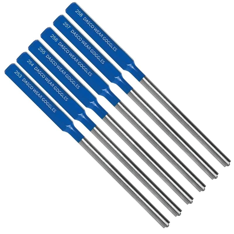 Six Piece Roll Pin Punch Kit With Various Sizes For Precision Pin Removal