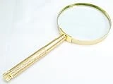 4 In 1 Brass Magnifier With 3x Magnification And Screwdrivers - 4 Inch