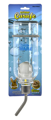 Critter Carafe Glass Pet Water Bottle, 26 Ounce Capacity