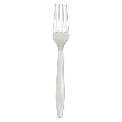 50 Count White Plastic Forks - Durable Disposable Cutlery For Parties And Events