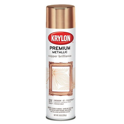 Premium Metallic Spray Paint, Copper Brilliance, 8 Ounce Can