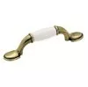 Allison Value 3-in Center To Center Antique Brass Cabinet Pull With Ceramic Insert