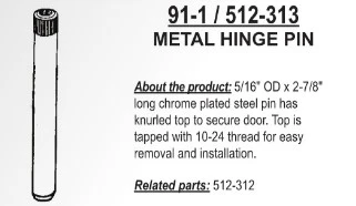 Partition Hinge Pin