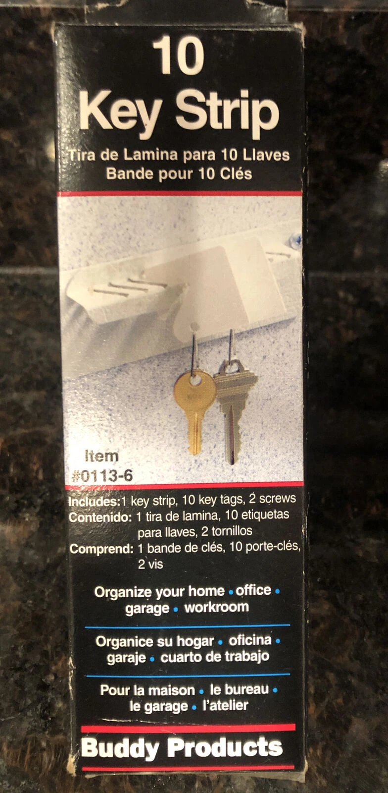 10 Key Putty Storage Rack - Wall Mount Key Holder With Hooks - Usa Made